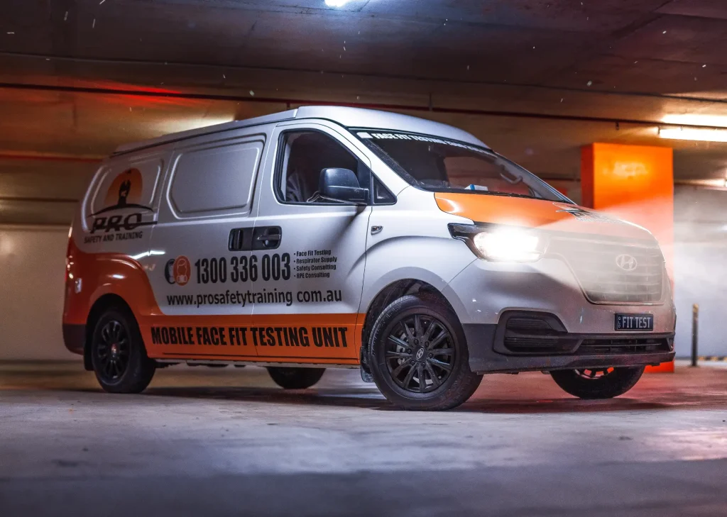 Pro Safety Training Face Fit Testing Van Parking Garage
